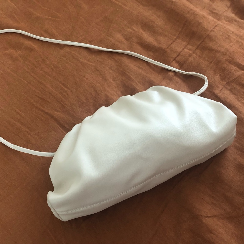 Large Ruched Clutch Bag with Strap